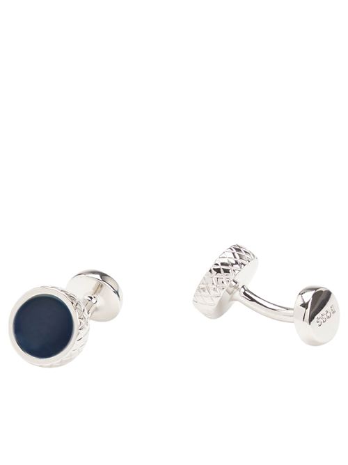 Gemelli smaltati blu in ottone Hugo Boss | 50532304410
